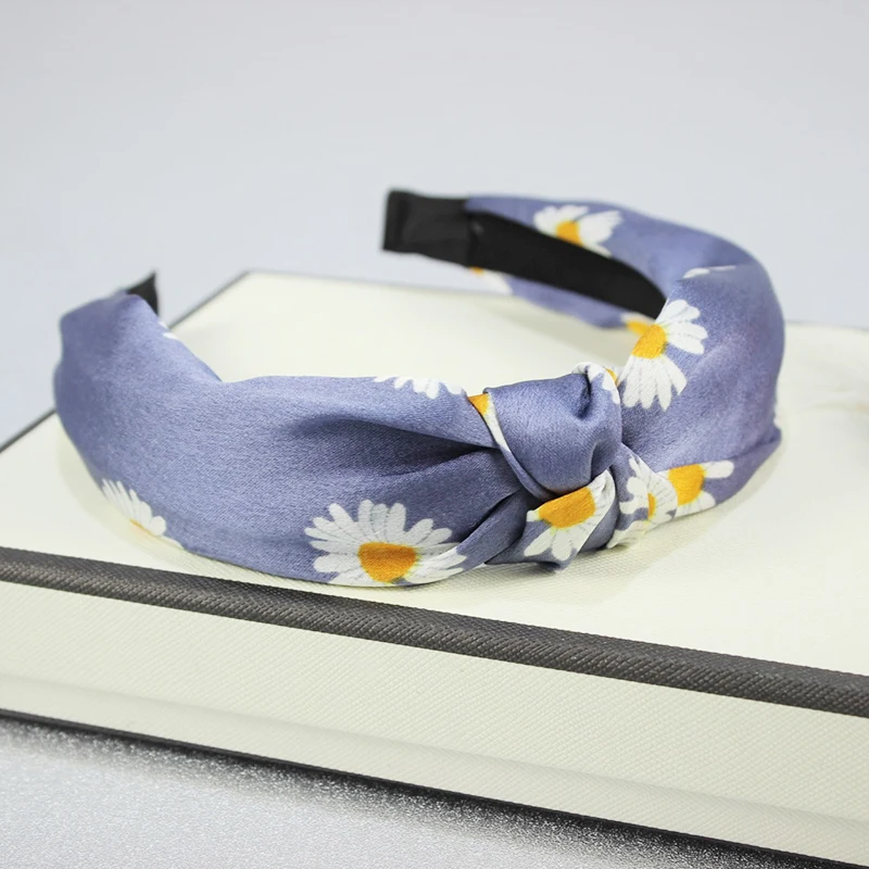  New fashion silk country style chrysanthemum printing small fresh women hair