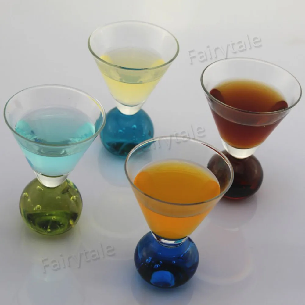 
Ball Bottom Martini Glasses Cup Colored Ball Base Martini Glass 