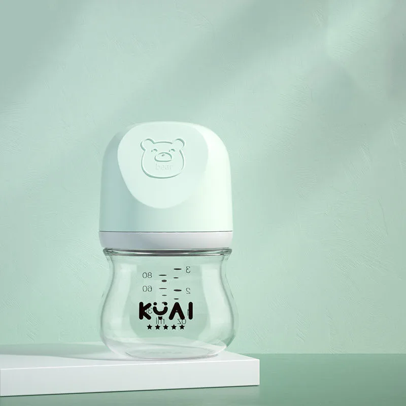 New Portable Baby Bottle Special 80/160ml Newborn Wide Caliber Wide Mouth Glass Bottle