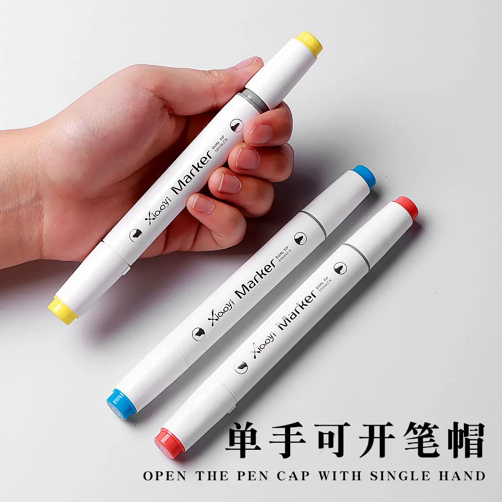 High quality alcohol based dual tip markers colorful art marker pen for kids adults coloring
