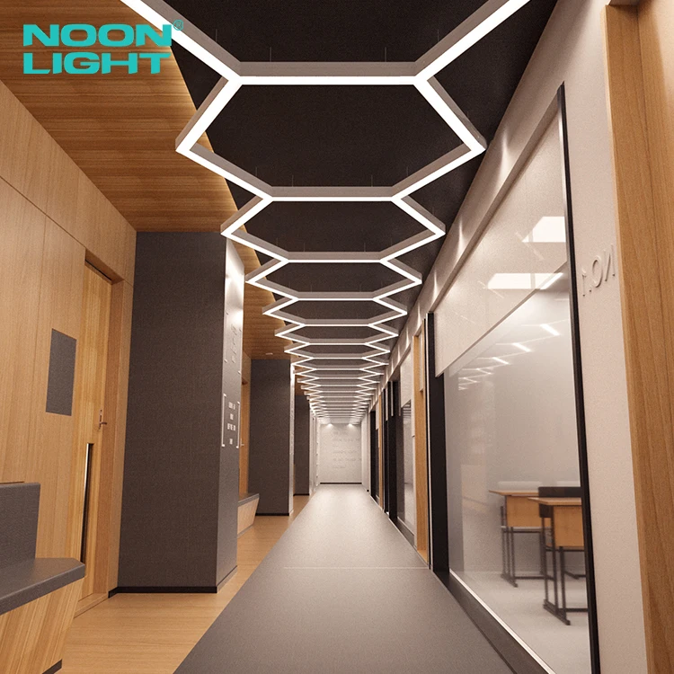 Ceiling Surface Installation Shop Office Indoor Linear Profile Lighting 2ft 4ft Aluminum Waterproof Pendant Linear Light