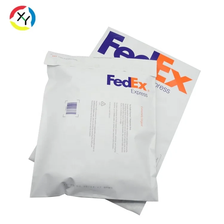 XY Packing Custom Fedex Express Shipping Mailing Bag with Invoice Pouch