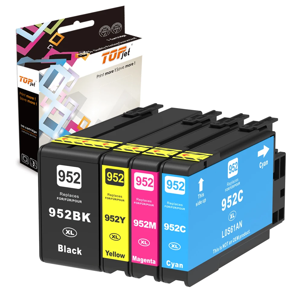 Topjet 956XL 952XL 956 952 XL цветной струйный картридж Премиум совместим для HP952XL HP OfficeJet Pro 7740 8710 7720 принтеров