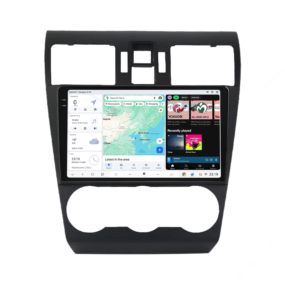 Автомагнитола DUDUAUTO мультимедийный плеер навигатор GPS стерео для Subaru Forester XV WRX 2013-2014