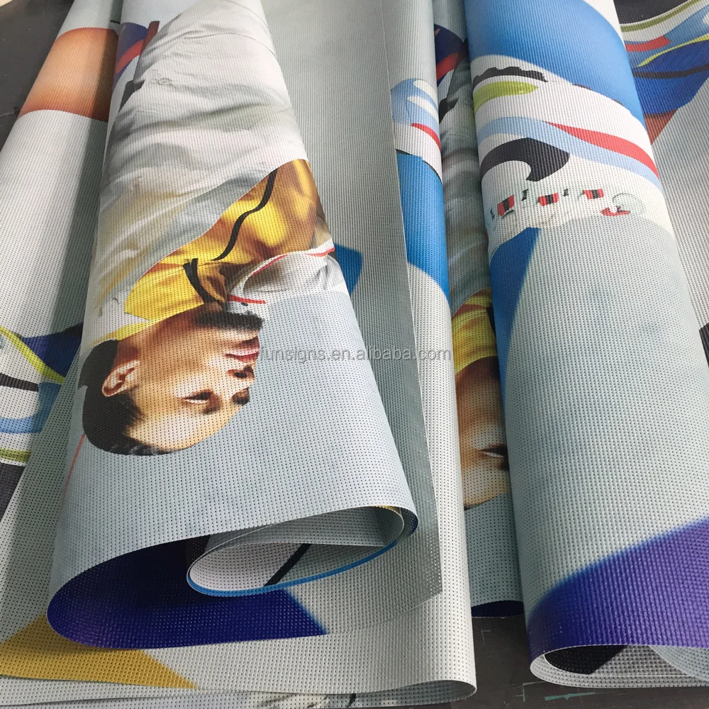 Premium PVC Mesh Advertising Banner, Block-out Double Sided Mesh Banner