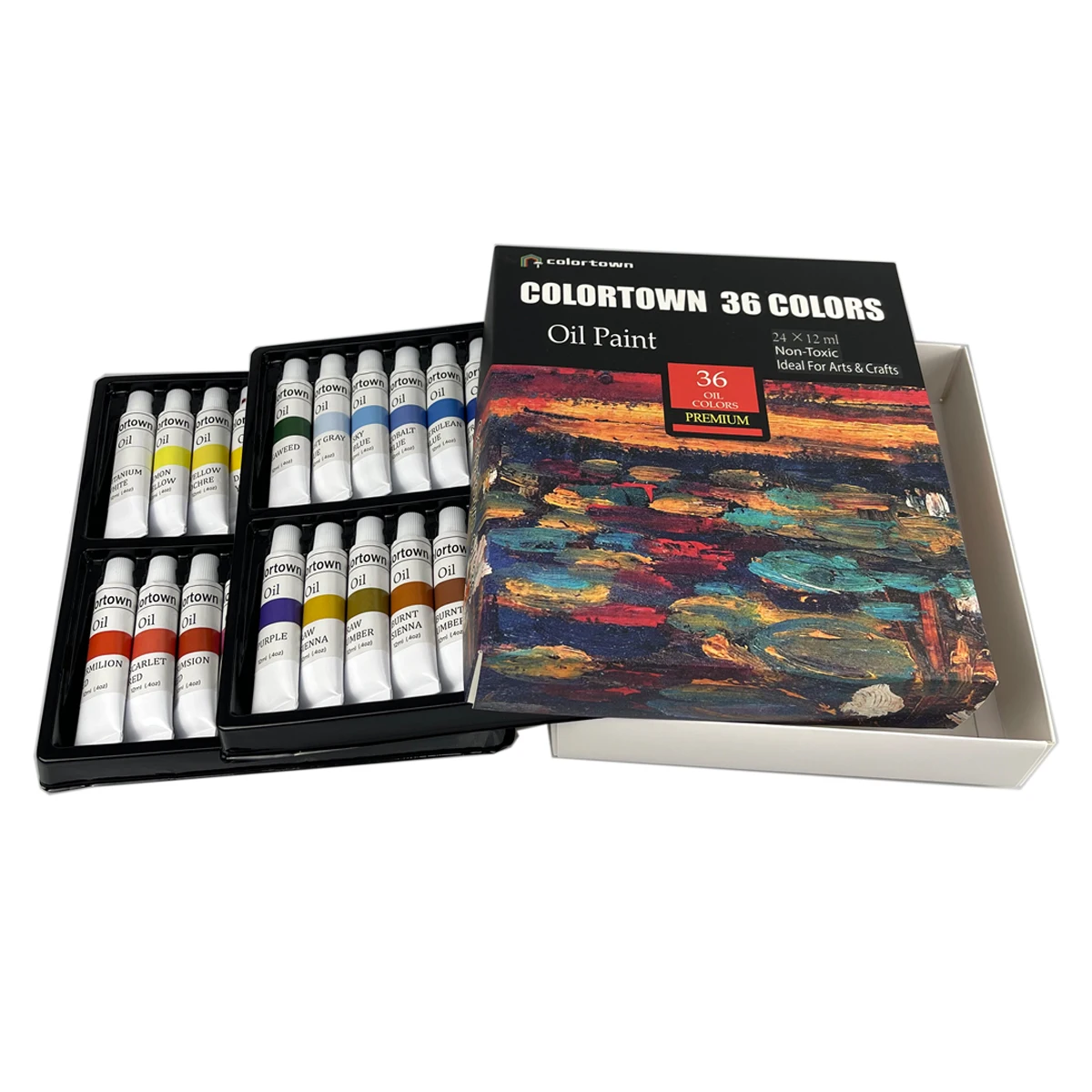 Professional factory wholesale price high quality  12 ml 12/18/24/36/48 Colors Art Painting Oil Color Paint Set For Artist