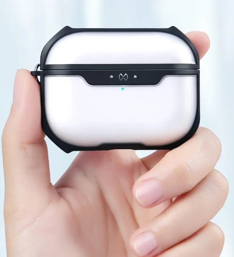 
AICOO Wholesale Silicone Transparent Anti Fingerprint Close Fit Hinge Full Cover for AirPods Pro Charging 2019 Case 3rd Gen 