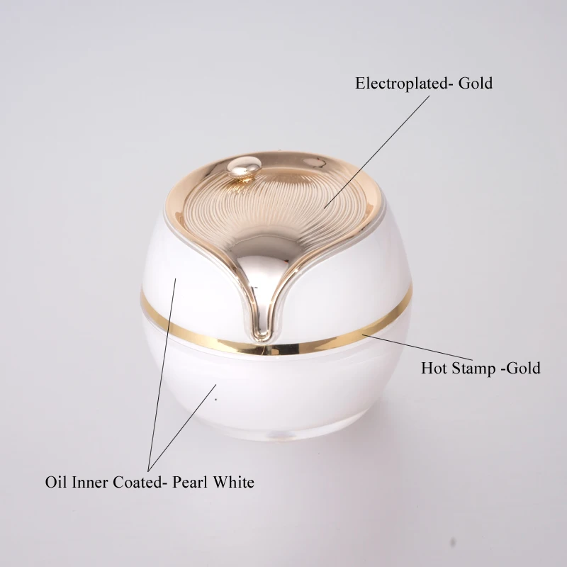 
15g 20g 30g Luxury In stock read to ship empty cream container acrylic cream jar for skin care packaging 