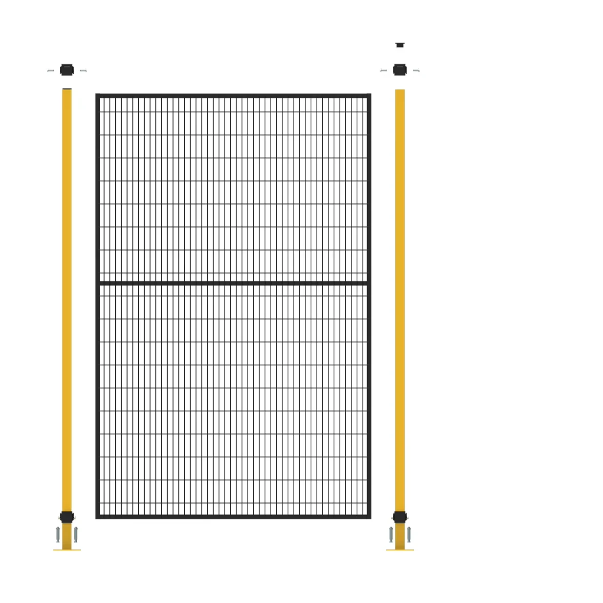 Chinese Factory Industrial Security Fence Accessories 1850*700 Metal Frame Welded Technique 3D Modeled Fence Post Caps Workshop