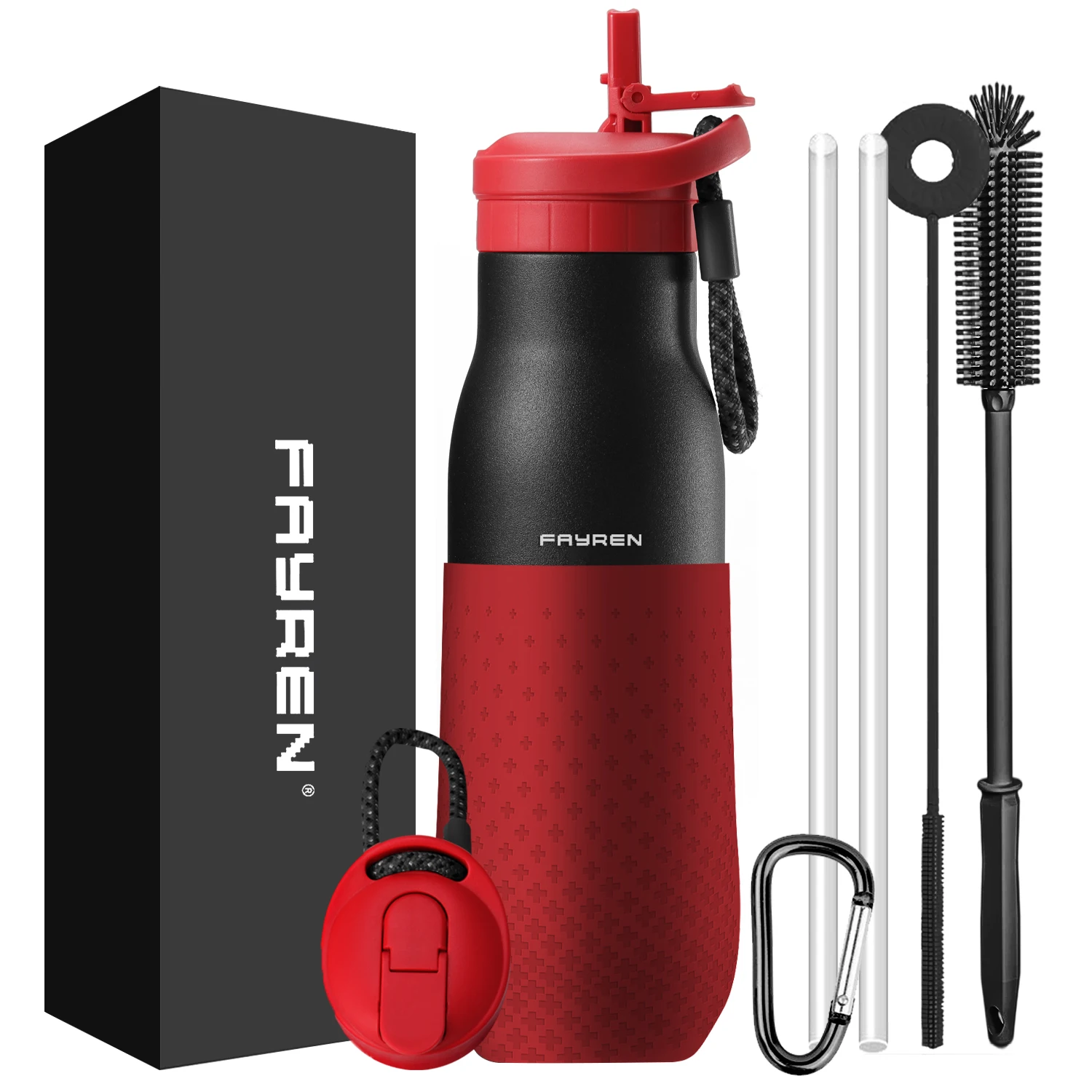 2024 New design Custom Powder Coated Stainless Steel Water Bottle Vacuum Insulated gym Sport Water Bottle with straw lid