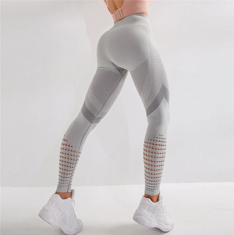 Custom Logo De Mujer Activewear Breathable High Waisted Push Up Seamless Gym Yoga Leggings For Women