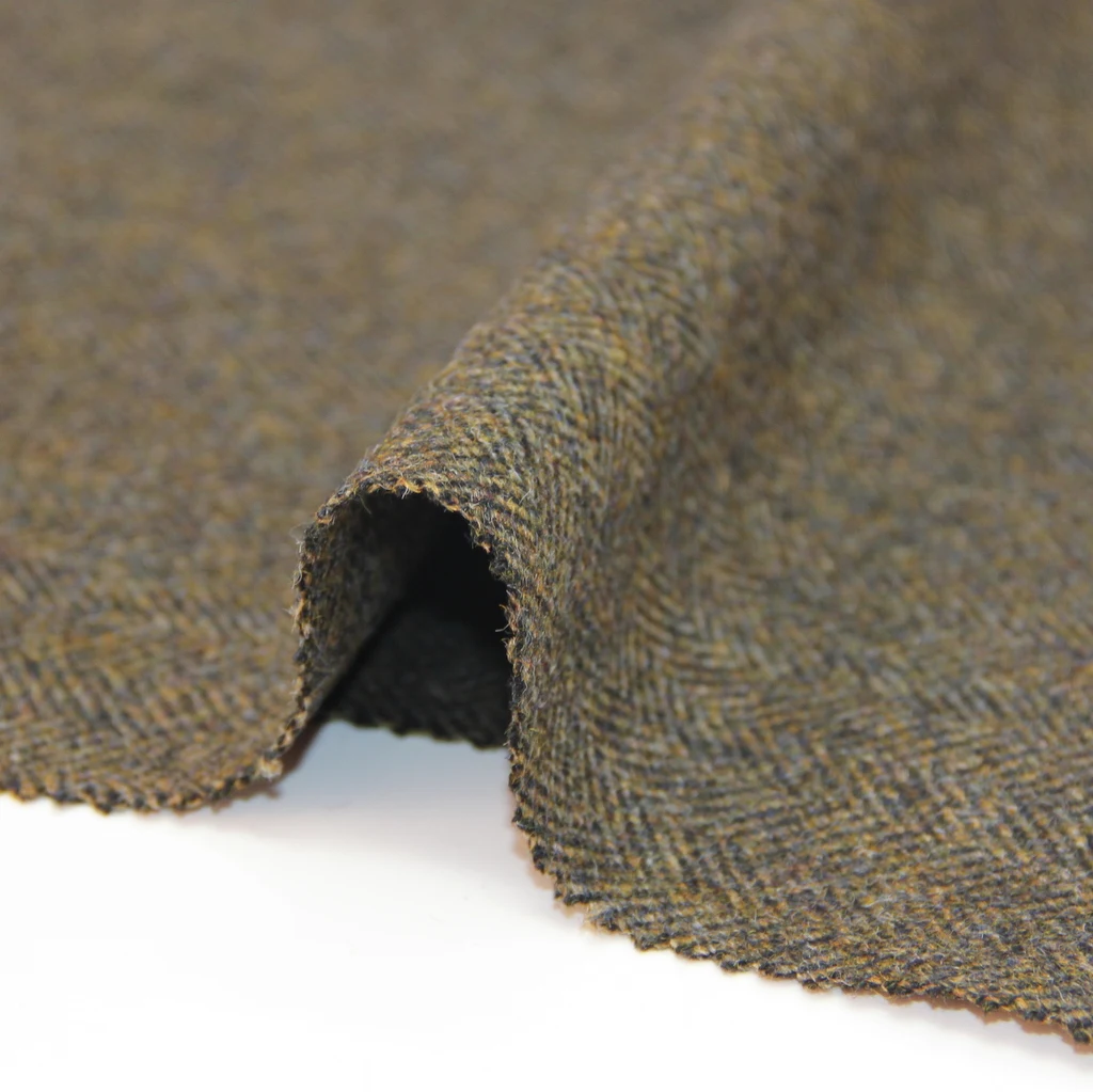2022 New design herringbone tweed 100% full wool fabric for coat