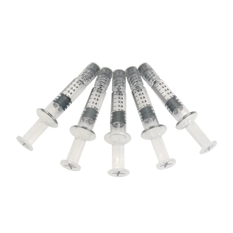 Glass syringe 1 ml filling oil distillate syringes with airtight luer lock