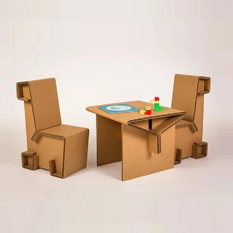 Hot Sale Customized Folding Cardboard Display Cardboard Furniture for Table and Chair