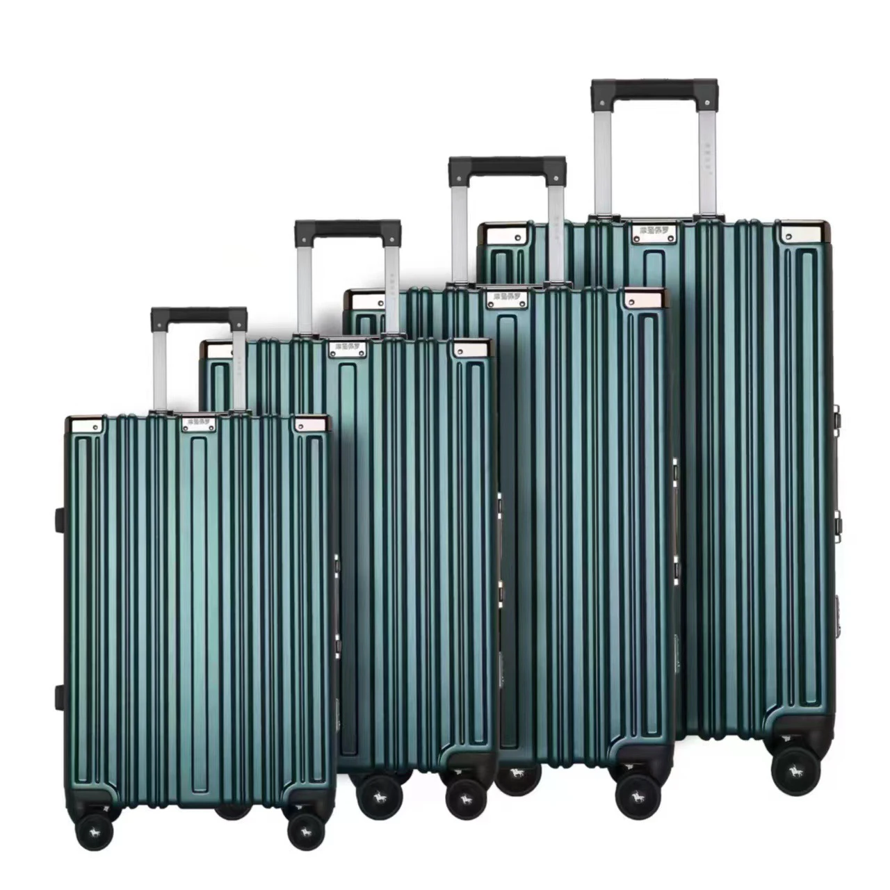 YX16768 Customization Luxury Aluminum Frame luggage  Travel suitcase  with Hooks password Lock Wholesale Suitcases sets