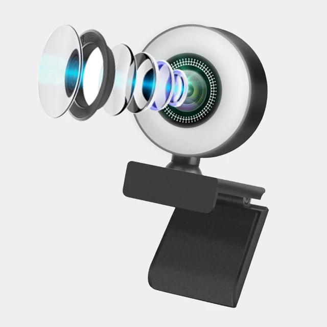 3840x2160 30fps 8mp Usb Ring Light 4k Webcam