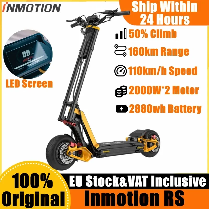 Original INMOTION RS 72V 40Ah Adjustable Suspension Super Scooter 8400W 100Km/h IPX7 Waterproof Rate  Electric Scooter