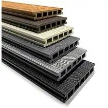 New Natural Wooden Plastic 3D Wood Grain Embossing Composite Decking Outdoor Garden Flooring