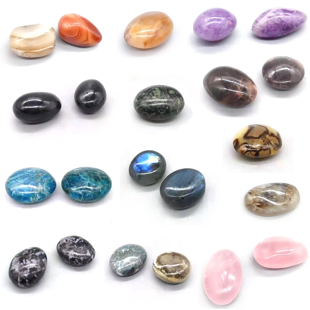 Wholesale natural polished quartz different material crystals healing tumbled stones palm crystal stones for decoration