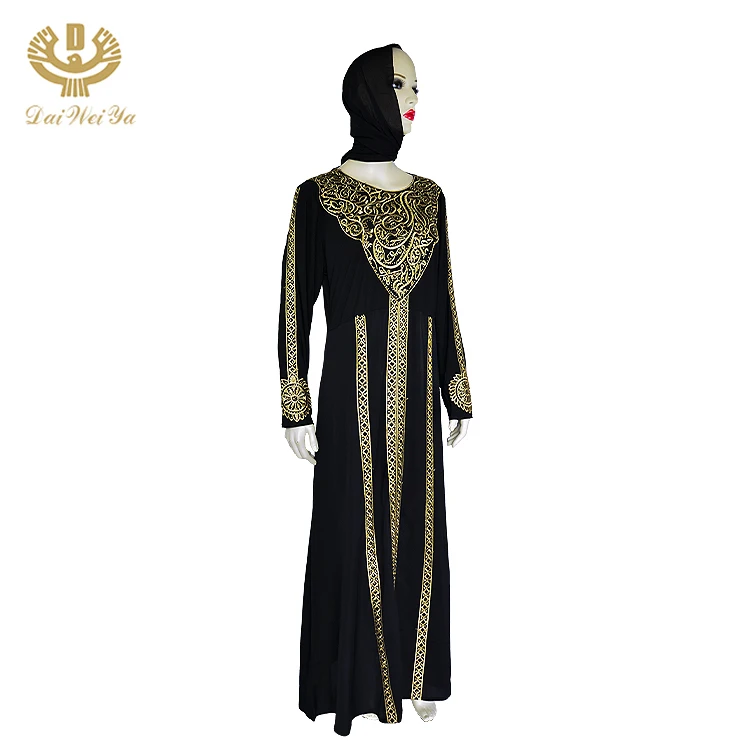 high end emboridery cotton scarf abaya with stone