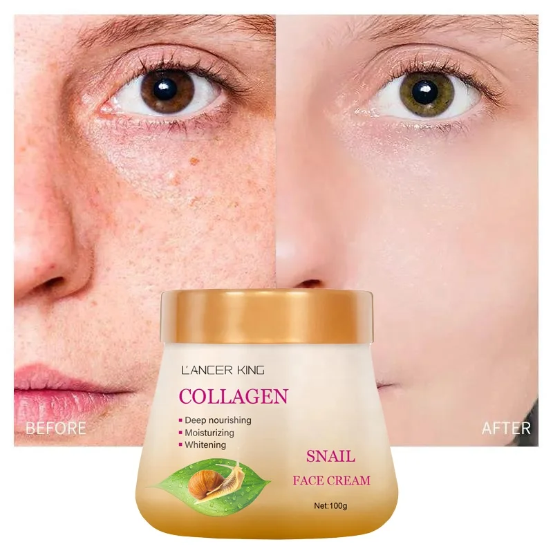 OEM Natural Organic Daily Beauty Skin Care Whitening Moisturizing Snail Face Cream
