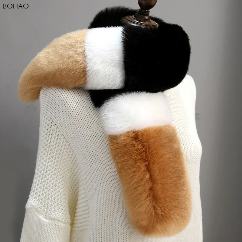 Воротник из искусственного меха лисы, много цветов на выбор