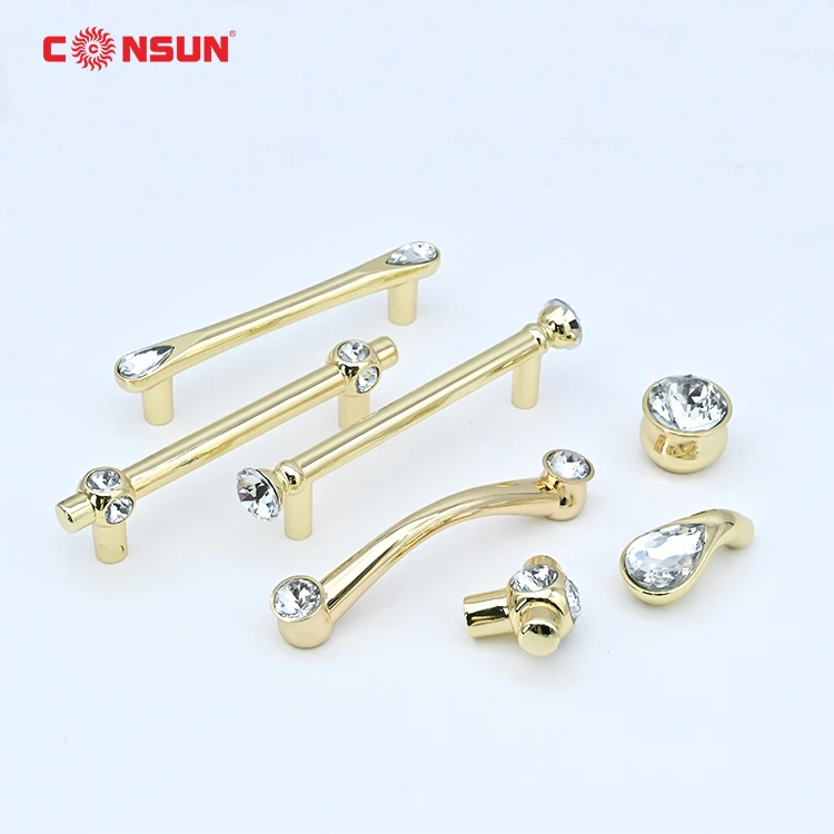 CSK-115-S Hot Sale Furniture Hardware Accessories Cabinet Door Diamond Crystal Handle