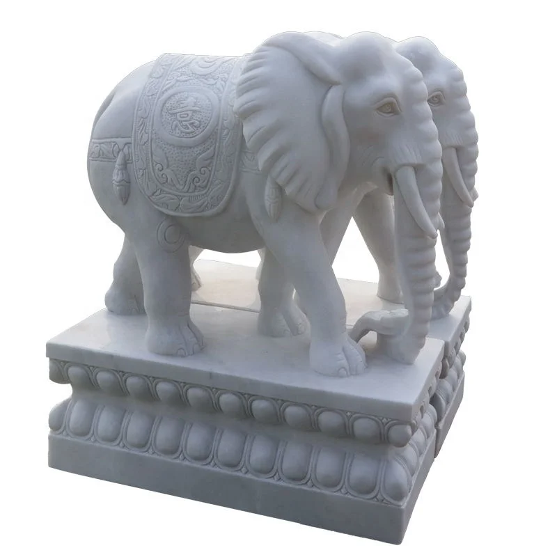 Outdoor hand carved small marble elephant statue marble-onyx-elephant pink marble elephant statue carving