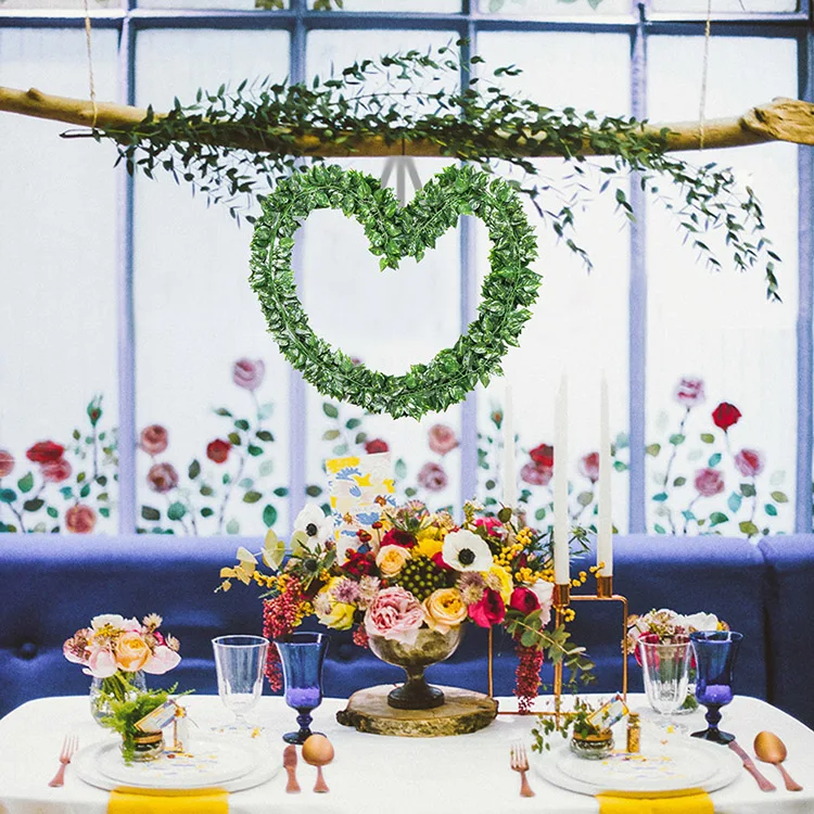 Hot selling real touch artificial plants ivy vine hanging greenery ivy artificial wall