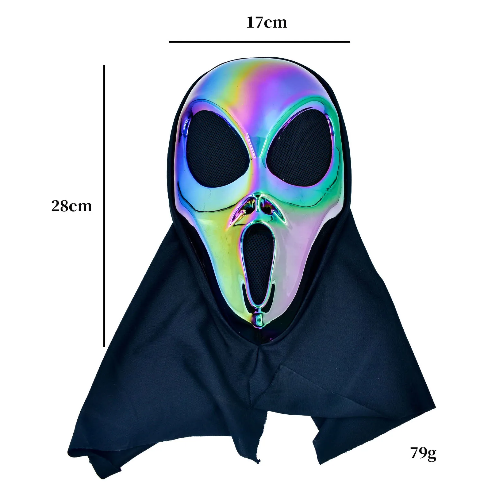 Funny Alien Movie Horror Headsets Carnival Masquerade Witch Ghost Face Mask Screaming For Festival Costume