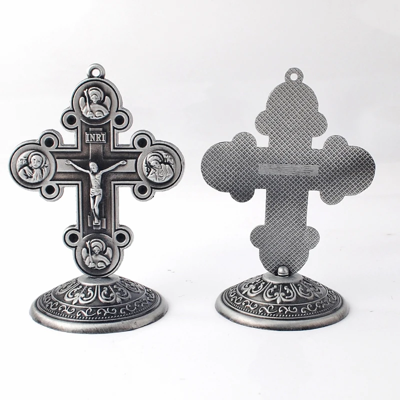 Religious Metal Crafts Catholic Christianity Jesus Orthodox Church Four Temples Apostles Crucifix Home Decoration STAC004
