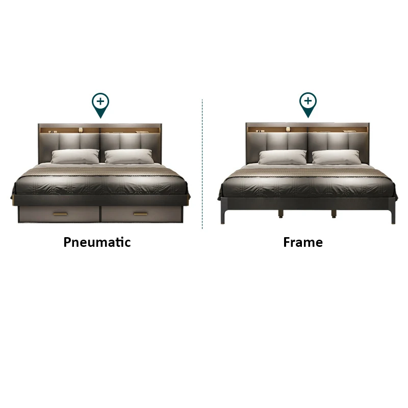 1.2m/1.5m/1.8m/2.0m Sleeping Modern Design Queen King Size Velvet Upholstered Platform Bed