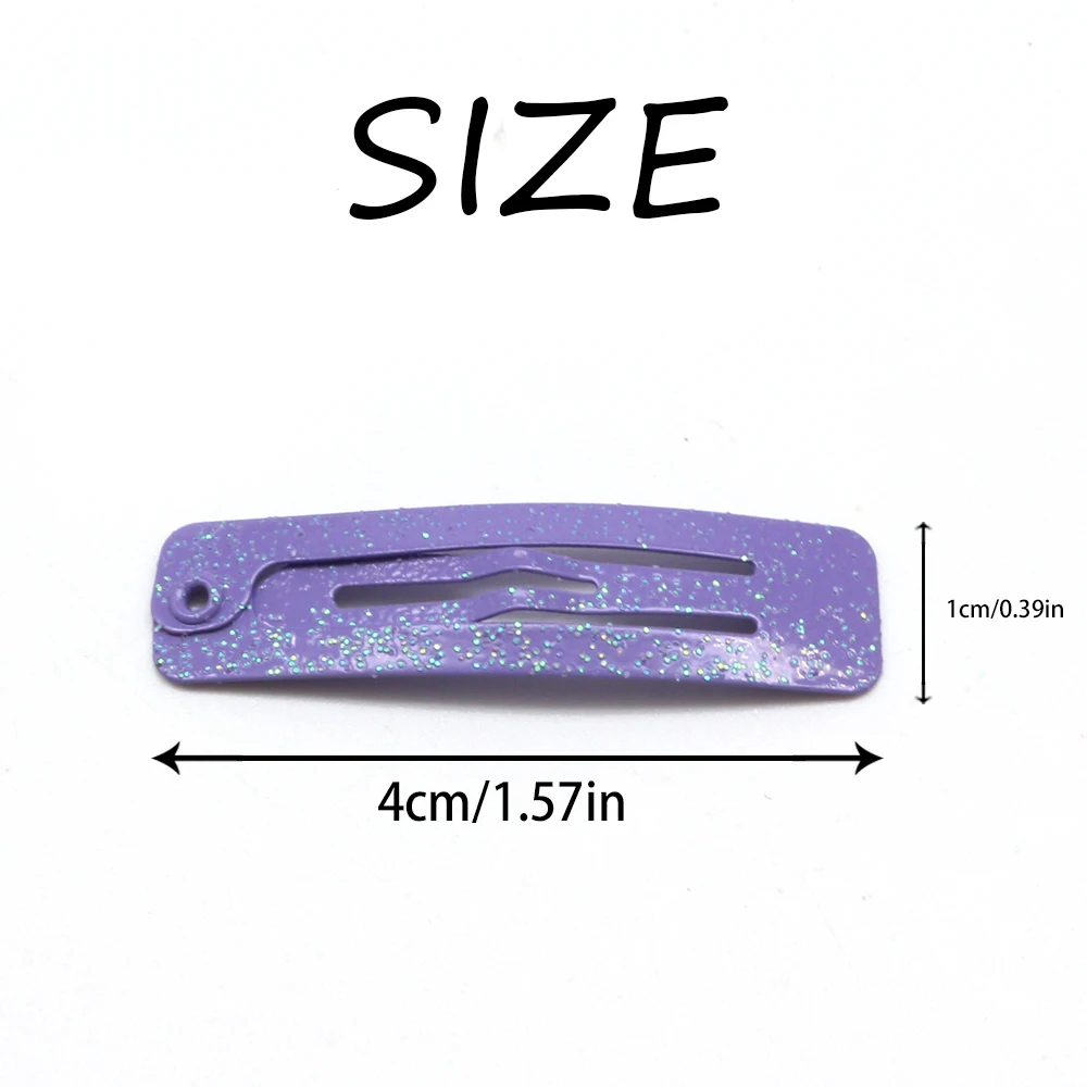 
Lirong 18Pcs Multi-Color With Glitter Rectangle Shaped baby snap clips Metal Hair Clips 4Cm Hair Decoration With Gift Box 