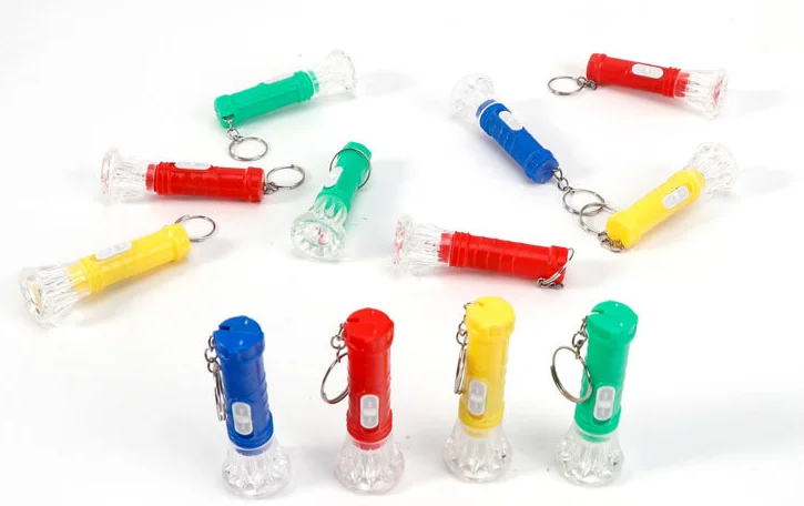 Portable Mini Flashlight Keychain Flashlight Set Assorted 4 Colors Mini LED  Flashlights