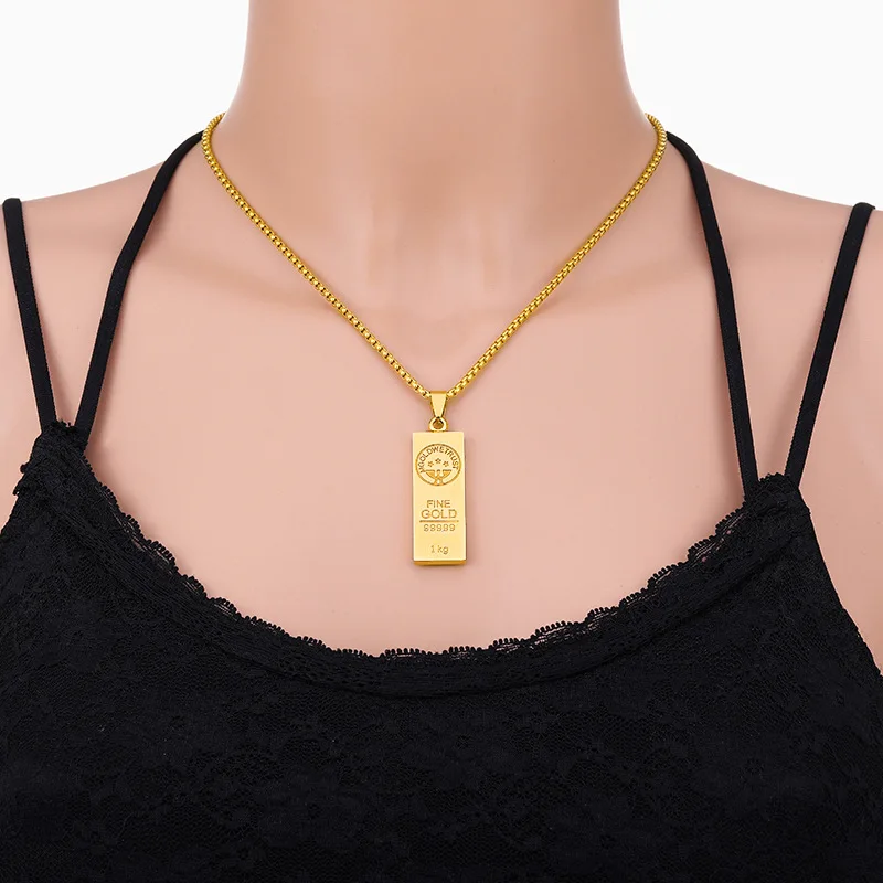 MGOLD WE TRUST Australia Gold Bullion Stainless Steel Pendant Necklace Hip Hop Jewelry