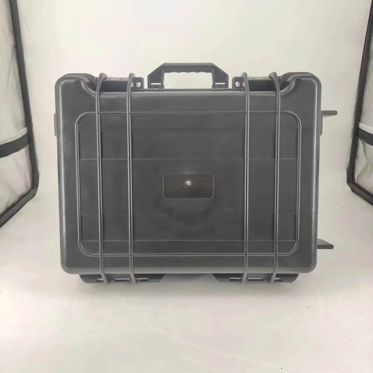 DPC126-3 Large-scale high quality hard Plastic IP67 Waterproof equipment storage carrying Case with tie rods and wheels