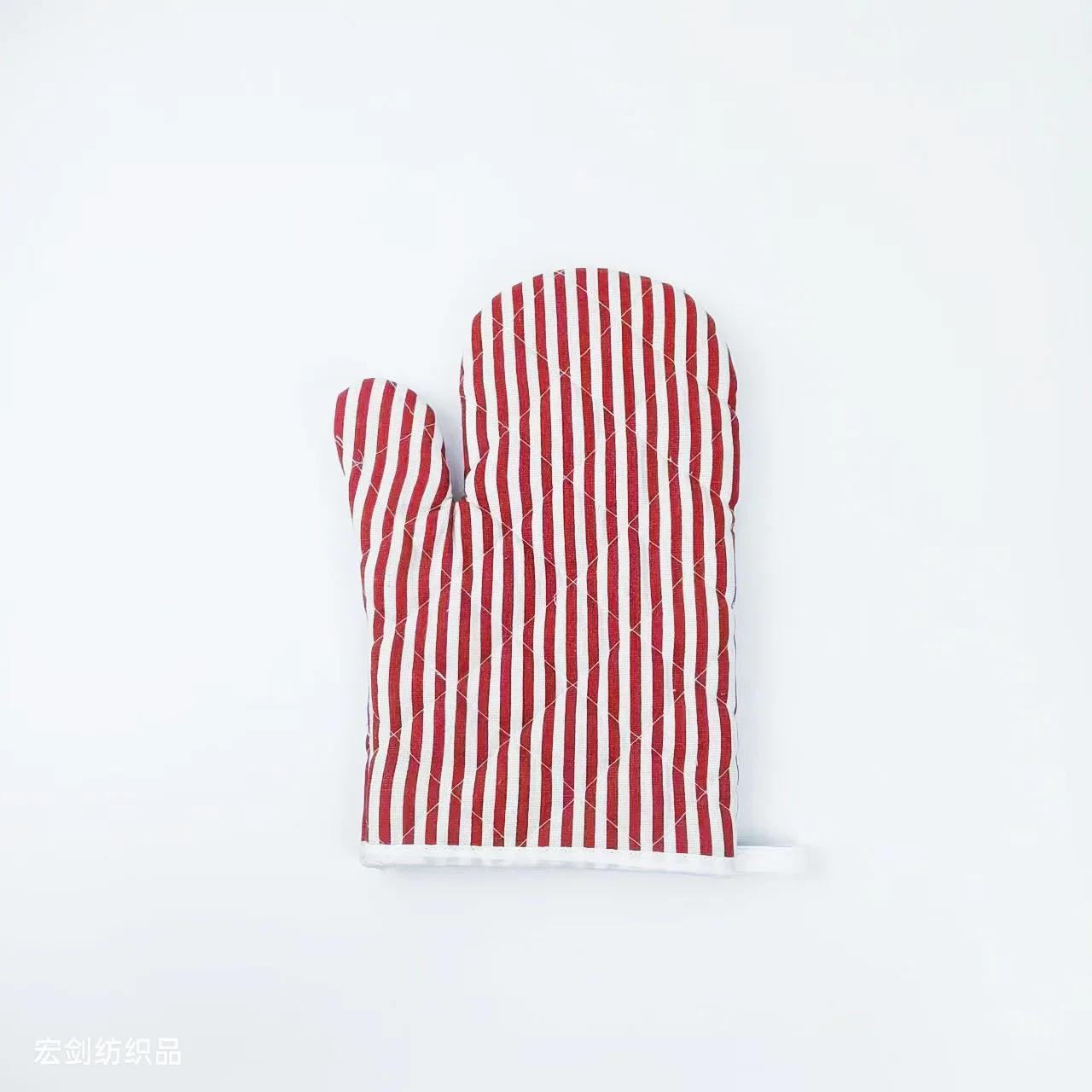 Stripe designed gloves cotton and linen heat resistant gloves for kitchen microwave oven pot holder