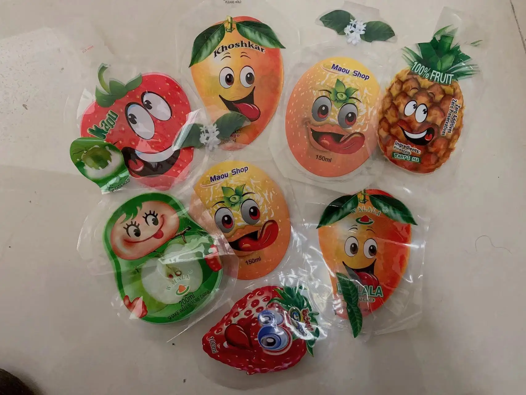 Special Bottle Shaped Pouch Beverage Injection Packing Bag Soft Plastic Yogurt Juice Pouch