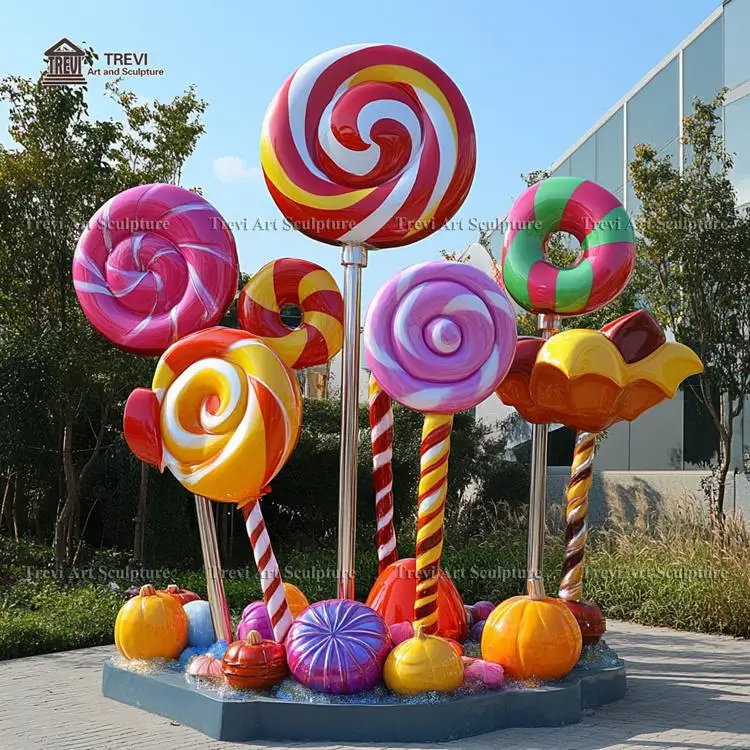 Halloween Street Costume Extra Large Stainless Steel Candy Sculptures