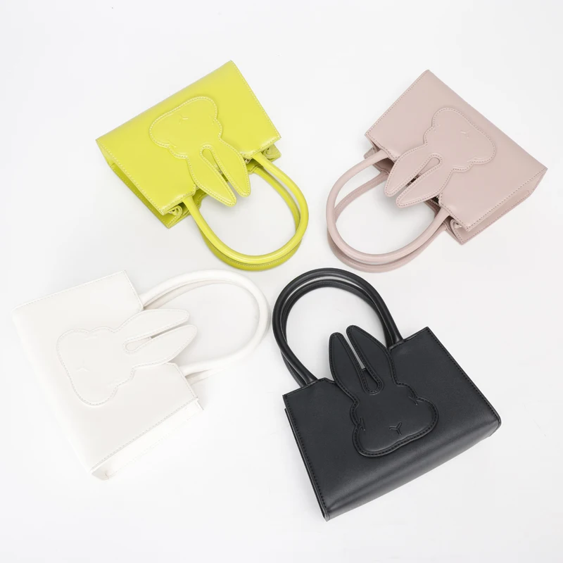 Rabbit Shape Design Handbag Fashion Ladies Crossbody PU Leather Ladies Shoulder Bag Customized Small Tote Multicolor Available