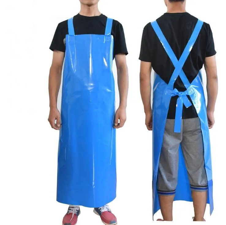 Long chemical film white work Kitchen chain mail pvc waterproof heavy duty industrial vinyl tpu butcher apron