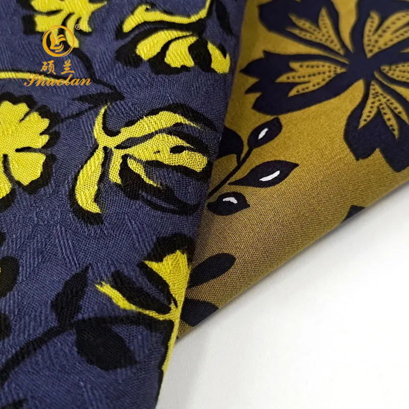 Fabric for Dresses Rayon Viscose 100% Viscose Woven Plain Printed Fabric Poplin Fabric Hebei Professional Service Viscose Shirt