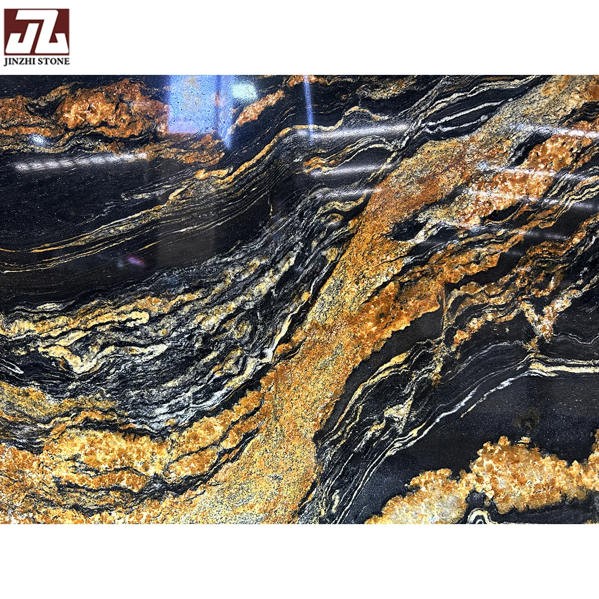 Brazilian Magma Gold Granite Polished Magma Natural Black Taurus Granite Slabs Tiles