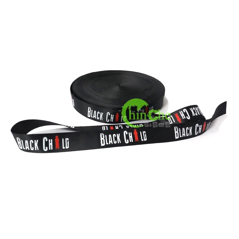 Personalized Silk screen print grosgrain DOG NECK ribbon custom paw printing lanyard webbing roll