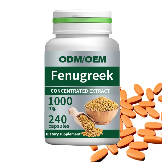 GMP OEM Bulk Supply Support Assistant Hypoglycemia and Weight Management Herbal Supplement 500MG Fenugreek Capsules  For Women