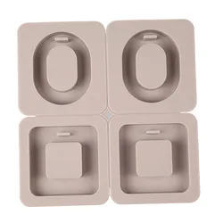 1106 4 Square Oval Hollow Aromatherapy Wax Silicone Mold DIY Epoxy Wax Brand Plaster Pendant Resin Mold