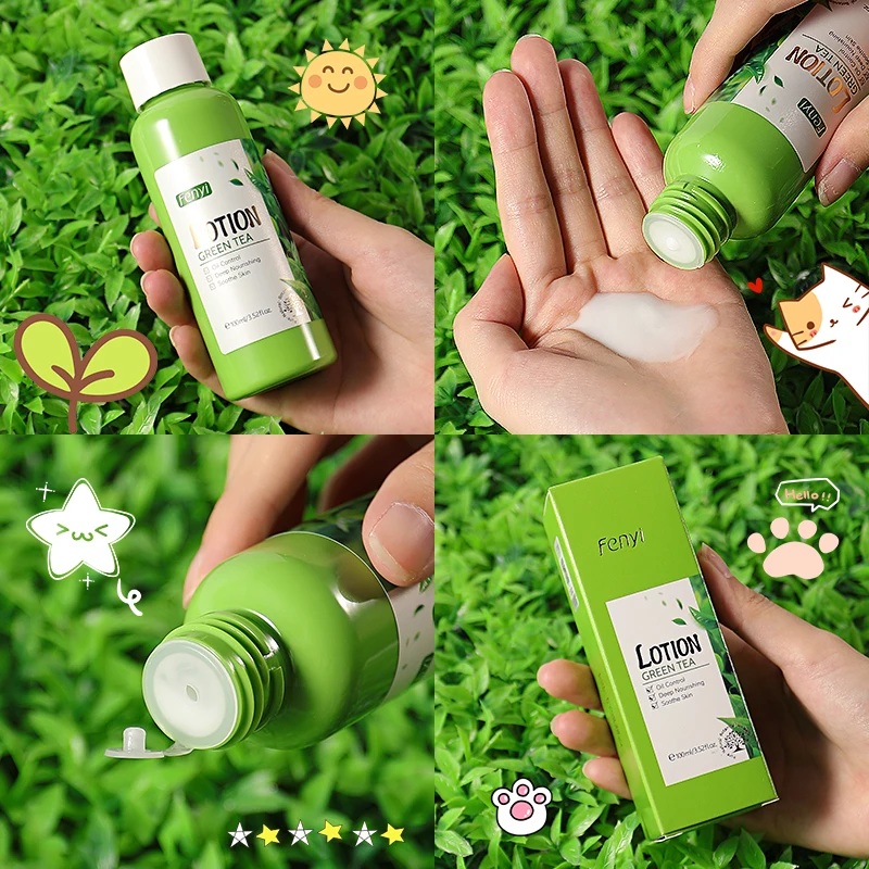 Skin Care Moisturizing Nourishing Oil Control Soothing Natural 100ml Green Tea Body Lotion