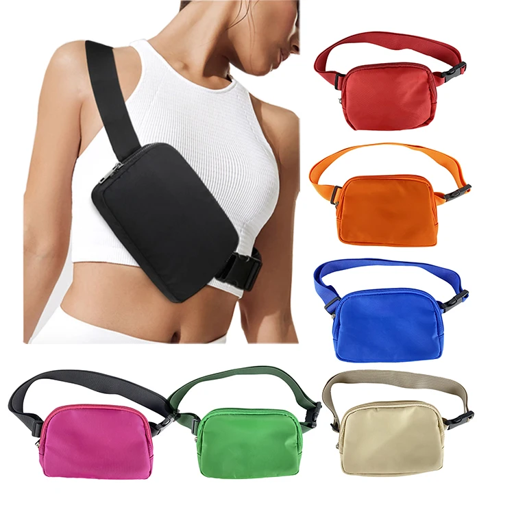 2023 fashion new waterproof sports nylon waist bag Customized Color and logo Lulu Belt Bag