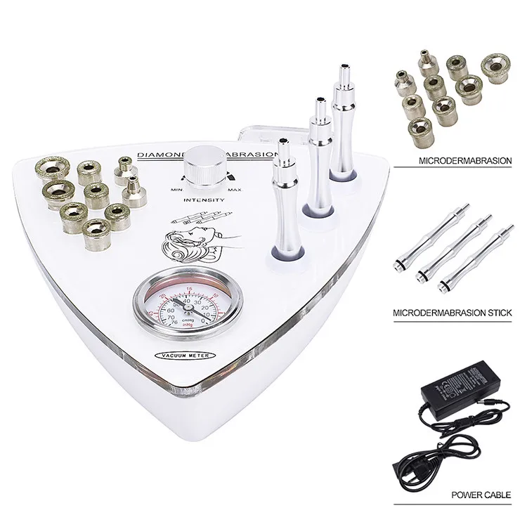 Portable12 tip Vacuum Skin cleansing micro diamond dermabrasion Scrubber exfoliating