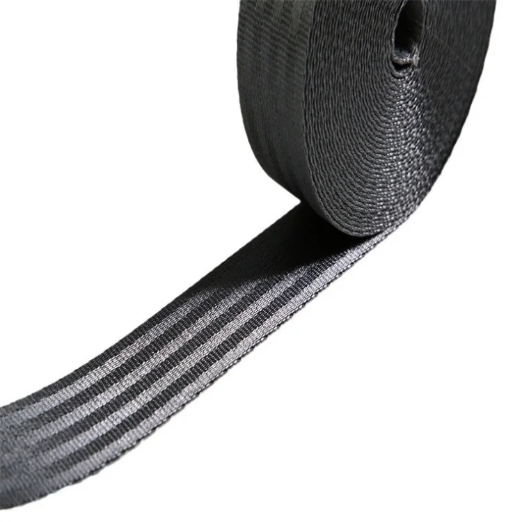 High Resistance Two Point Safety Belt Black Durable Woven Webbing Strap Car Seat Belt Harness for Automobile Accessories